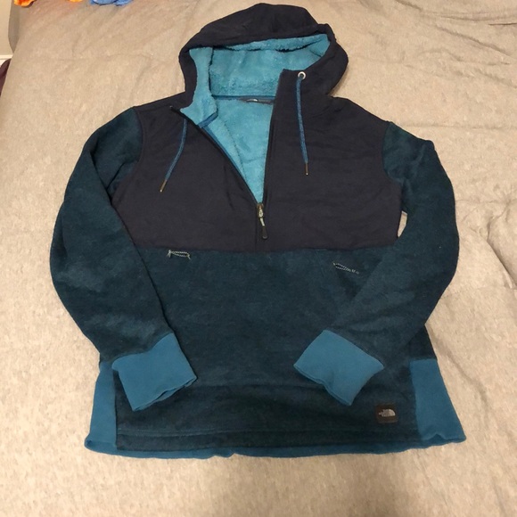north face sherpa pullover women's